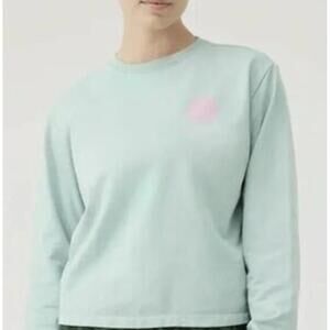 Outdoor Voices Mint Circle Logo Boxy Fit Heavy T-Shirt - Size - Medium